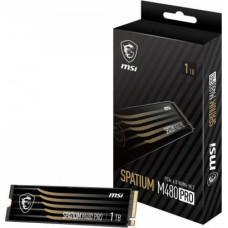 MSI SSD|MSI|SPATIUM M480 PRO|1TB|M.2|PCIe Gen4|NVMe|3D NAND|Write speed 6000 MBytes/sec|Read speed 7400 MBytes/sec|2.15mm|TBW 700 TB|MTBF 1600000 hours|S78-440L1G0-P83