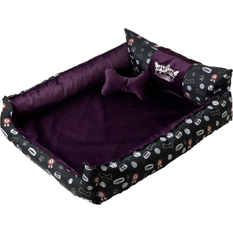 Go Gift Dog and cat bed XXL - purple - 110x90x18 cm