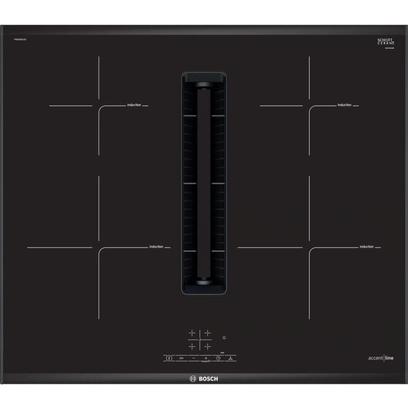 Bosch Įmontuojama indukcinė kaitlentė su integruotu gartraukiu Bosch PIE695B15E