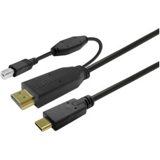 Vivolink Kabel USB VivoLink Vivolink PROUSBCHDMIUSBB5 kabel USB 5 m USB 3.2 Gen 1 (3.1 Gen 1) USB C Czarny