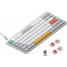 Nuphy - Air75 V2 Wireless Mechanical Keyboard - Bezprzewodowa Klawiatura Mechaniczna Slim Ionic White Red