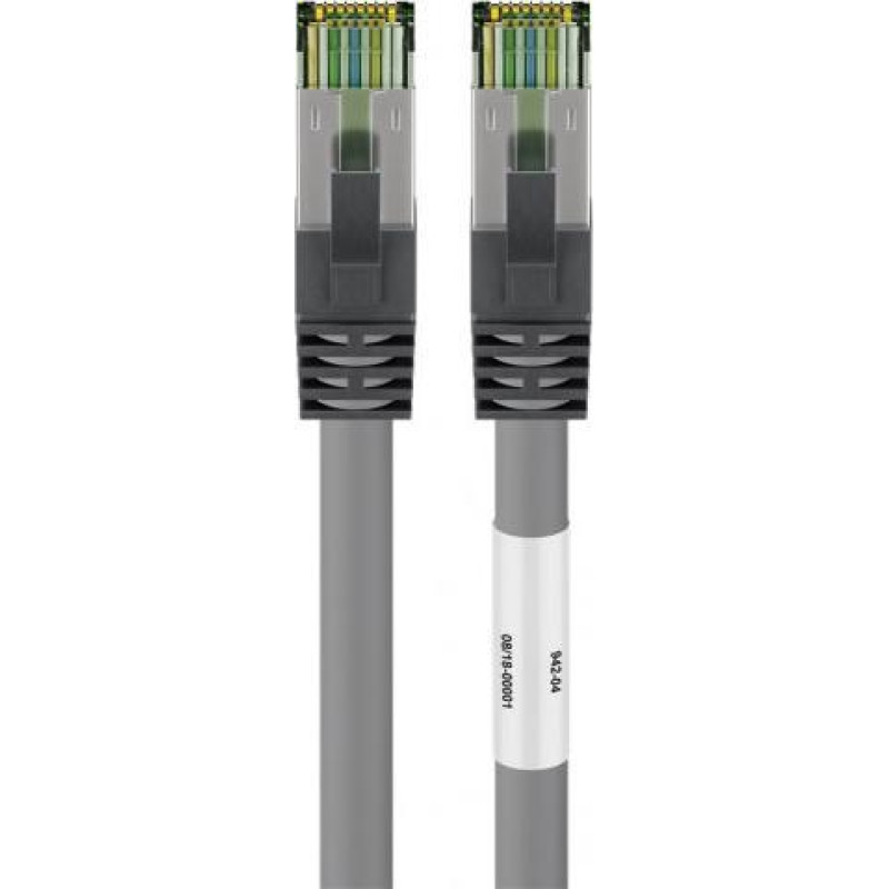 New Sun New Sun CAT 8.1 Patch Cable, S / FTP (PiMF), Gray, 1 m - LSZH Halogen Free, Copper AWG 24 (55136)