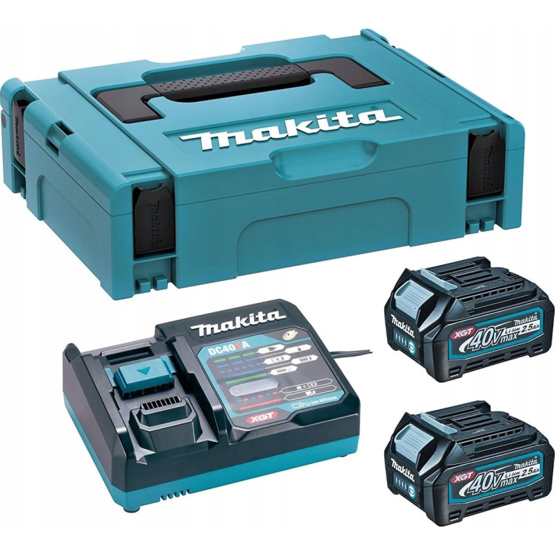 Makita Akumuliatoriu ir ikroviklio komplektas MAKITA 40V Max XGT 2x2,5Ah