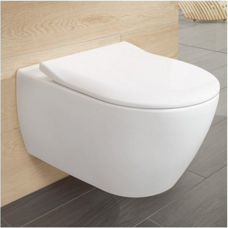 Villeroy&Boch Pakabinamas klozetas su &34Slim seat&34 dangčiu Villeroy & Boch Subway 2.0, 56001001+9M78S101