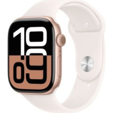 Apple Watch Series 10 GPS 46mm Rose Gold Alu Case, Light Blush Sport Band S/M EU MWWT3
