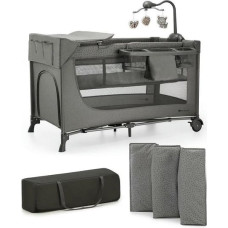 Kinderkraft travel cot JOY 2 DARK GREY