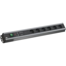 Bachmann Listwa zasilająca Bachmann Bachmann 90 craftsman strip, 6-way socket strip (black/grey, 2 meters, overvoltage protection)