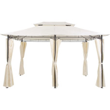 Beliani Pawilon ogrodowy 300 x 400 cm beżowy COLOS