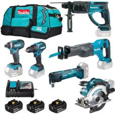 Makita Zestaw narzędzi Makita TOOL SET DLX6135TX1 3X5 AH 18V
