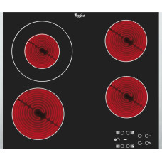 Whirlpool AKT 8130 BA hob Black Built-in Ceramic 4 zone(s)