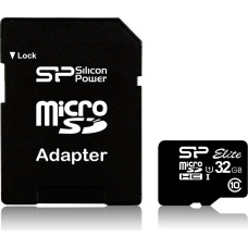 Silicon Power memory card microSDHC 16GB Elite + adapter