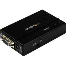 Startech Adapter AV StarTech Composite Video - S-Video - D-Sub (VGA) czarny (VGA2VID)