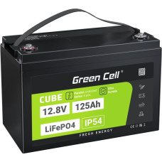 Green Cell Žalias Cell CUBE LiFePO4 125Ah 12,8V 1600Wh liio geležies fosfato baterija kemperiui, sauls energijai, neprijungtai prie tinklo, laivui Lithium Iron Phosphate (LiFePO4) 12.8 V
