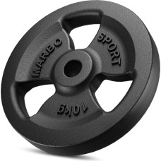 Marbo Sport Standarta čuguna Tri Grips svara plāksne 10 kg ar ø31 mm urbumu - Marbo Sport