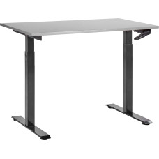 Beliani Biurko Beliani Biurko regulowane manualnie 120 x 72 cm szaro-czarne DESTINES
