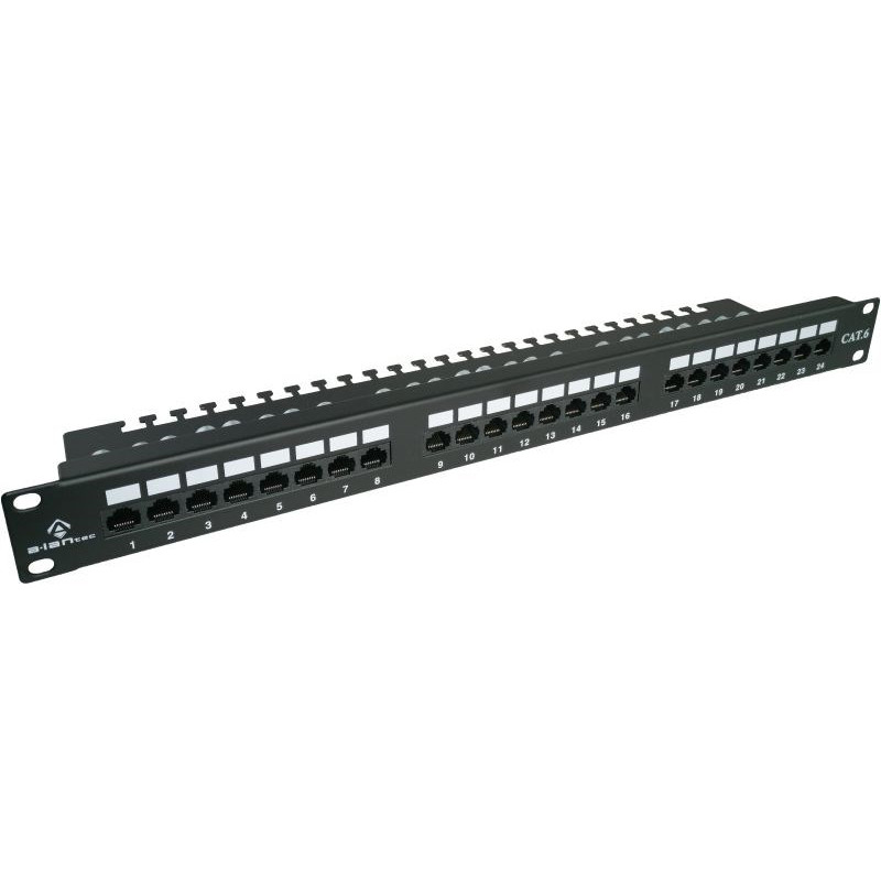 Alantec PK001 UTP cat.6 patch panel, 24 LSA ports with 1U 19