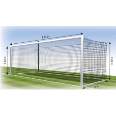 Tremblay Futbola tīkls TREMBLAY FF1113E 7,32x2,44m, 3mm, dziļums 2m, 2gab