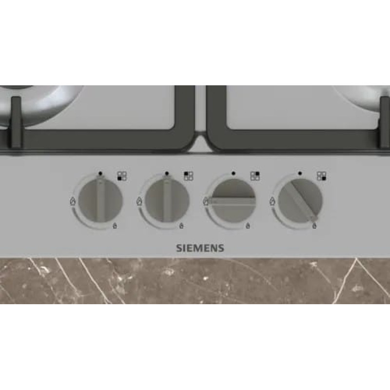 Siemens EG6B5PK90 hob Black, Stainless steel Built-in 60 cm Gas 4 zone(s)