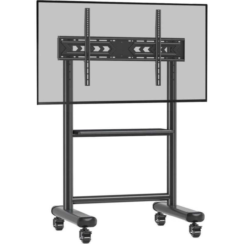 Techly Stojak Mobilny do Telewizora 60-86 Cali 68kg z Półką AV (ICA-TR533BK)