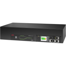 APC APC NetShelter - Automatisches Netzumschaltgerat (Rack - einbaufahig) - AC 207-253 V - 7400 VA - 1-phasig - USB, Ethernet 10/100/1000 - Ausgangsanschlusse: 18 - 2U - 2.44 m Schnur - Schwarz