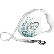 Flexi Smycz dla psa Glam Splash Leaf biała 5m