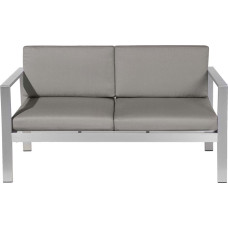 Beliani Sofa ogrodowa 2-osobowa ciemnoszara SALERNO