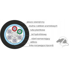 Alantec Kabel światłowodowy zewnętrzny wielomodowy OM2 A-DQ(ZN)B2Y MM 24G 50/125 PE