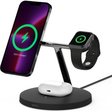 Belkin BOOST CHARGE PRO 3-in-1 wireless charging cradle MagSafe black