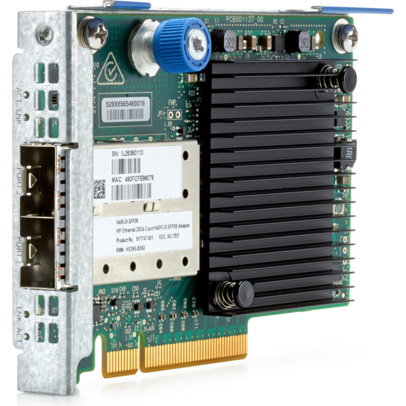 HP E Ethernet 10/25Gb 2-port 640FLR-SFP28 Eingebaut Ethernet / Fiber 25000 Mbit/s (840139-001)