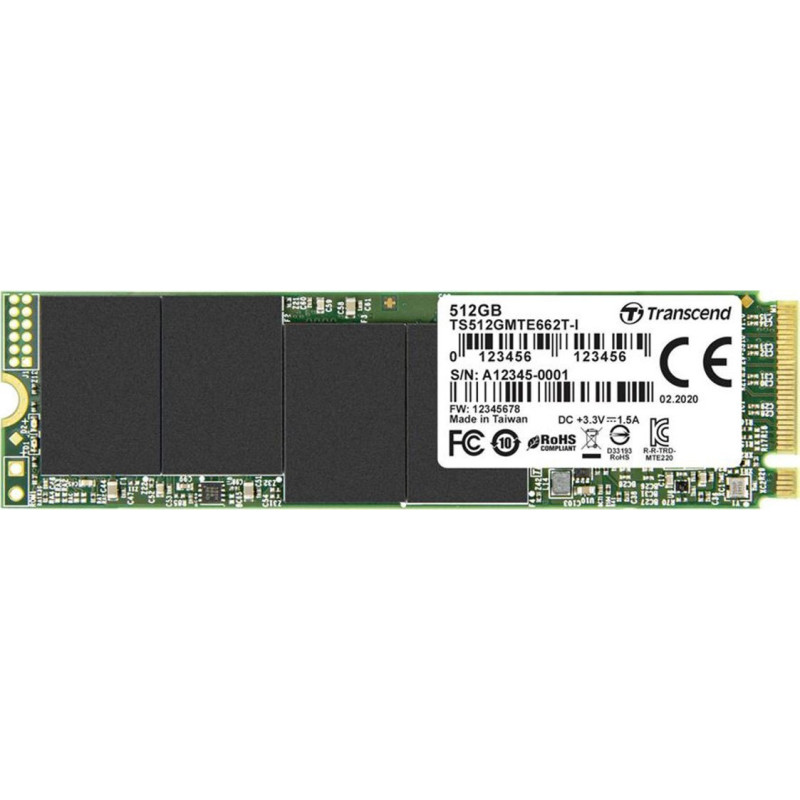 Transcend Dysk SSD Transcend MTE662T2 512GB M.2 2280 PCI-E x4 Gen3 NVMe (TS512GMTE662T)