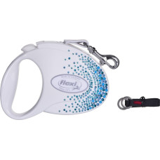 Flexi FLEXI Smycz Glam Splash Ocean, M TAŚMA 5m, biała