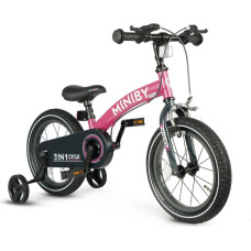 Qplay Rowerek Dziecięcy - Rowerek Biegowy Miniby 14 cali Rosa