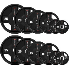 HMS TPC SET ZESTAW TALERZY OLIMPIJSKICH POLIURETANOWYCH 2 x 2.5 - 25 KG CPU - 155KG HMS