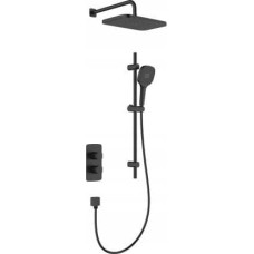 KFA 5759-301-81 / KFA / MALAGA / ZESTAW NATRYSKOWY PODTYNK TERMOSTAT  Z DRĄŻKIEM PRZESUWNYM , BLACK /