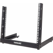 Intellinet Network Rack, Open Frame (Desktop), 8U, Usable Width 465mm, Black, Flatpack, 19