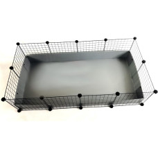 C&C Modular cage 4x2 145 x 75 cm silver