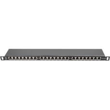 Lanberg PATCH PANEL 24 PORT 0.5U CAT.5E FTP BLACK