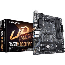 Gigabyte B450M DS3H WIFI Motherboard - Supports AMD Series 5000 CPUs, up to 3600MHz DDR4 (OC), 1xPCIe 3.0 x4 M.2, WIFI, GbE LAN, USB 3.1 Gen 1