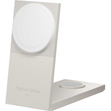Native Union Rise 3-in-1 INT Qi2 Wireless Charger - bezprzewodowa ładowarka Qi2 15W do trzech urządzeń kompatybilna z MagSafe, adapter oraz wtyczki EU i UK w zestawie (sandstone)