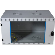 EFB 48,26cm Wandgehaeuse GRAU 21HE Tiefe 600mm 1-teilig komplett vormontiert RAL7035 Seitenwaende abnehmbar Abschliessbar