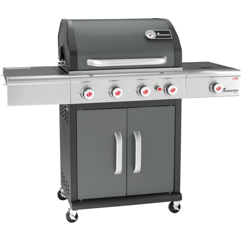 Landmann Triton 4.1 PTS szary (12964) Grill ogrodowy gazowy 15 kW 65 cm x 44 cm
