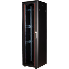 Roline Szafa Roline ROLINE Netzwerkschrank Pro 48,26cm 19Zoll 47 HE 600x600 BxT Glast�r schwarz