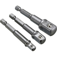 Aptel NZ9B ADAPTERY DO WKRĘTARKI REDUKCJE BIT 1/2 3/8 1/4 NASADKI 3 szt