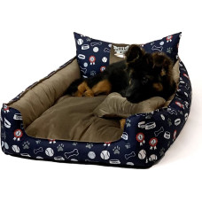 Go Gift Dog and cat bed XL - brown - 100x80x18 cm