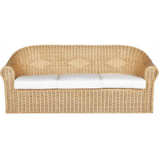 Beliani Sofa ogrodowa dla 3 osób LIVADEIA Rattan Naturalny