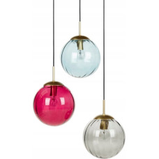 Beliani Lampa wisząca Beliani Lampa wisząca szklana 3-punktowa wielokolorowa KANGAROO