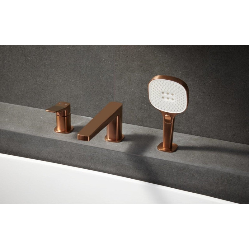 Celto 4525-210-34 / KFA / MALAGA /  BATERIA WANNOWA , 3-OTWOROWA, STOJĄCA, PVD BRUSHED ROSE GOLD /