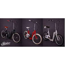 The-Sliders Metro White gustowny i komfortowy, składany rower, hulajnoga 2w1