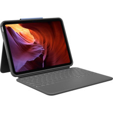 Logitech Logitech Rugged Folio - Tastatur und Foliohulle - Apple Smart connector - QWERTY - Nordisch (Danisch/Finnisch/Norwegisch/Schwedisch) - Graphite - fur Rugged Folio for iPad (10th gen) Height: 20 mm Width: 195 mm Length: 256 mm Weight: 570 g.