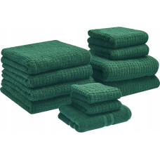 Beliani Komplet 11 ręczników ATAI Bawełna Zielony